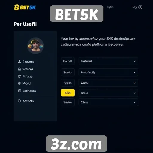 BET5K | Perfil do usuário no site BET5K